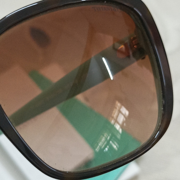 Authentic Tiffany & Co Sunglasses TF 4092 Havana / Blue Frame | Brown - Picture 5 of 7